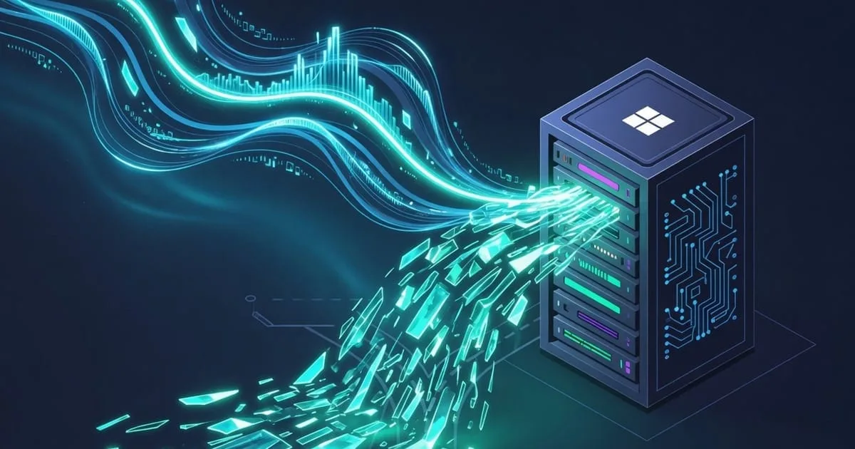 Split view of an SNMP metric dashboard beside a Syslog event stream for the same server