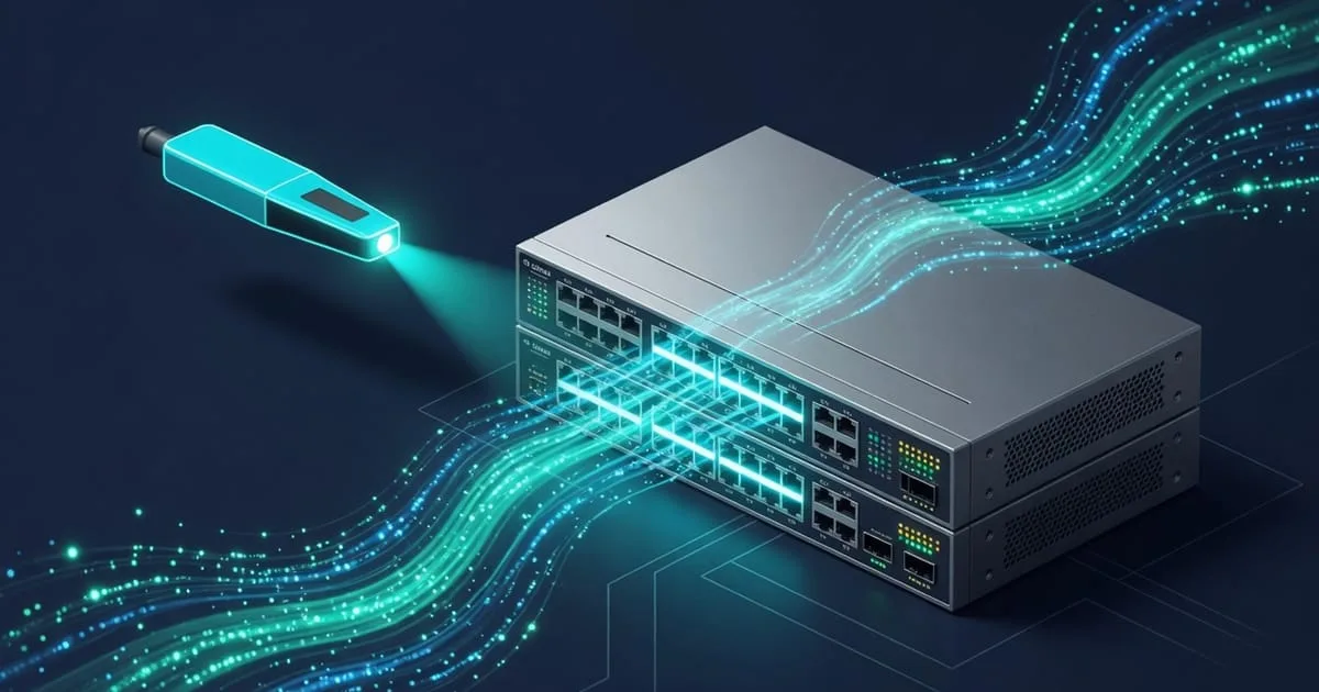Diagram: an external monitor polling a Cisco switch's SNMP agent for ifHCInOctets and ifOperStatus over UDP 161