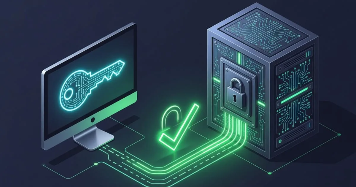Diagram: an external monitor authenticating with basic auth before reading a protected endpoint