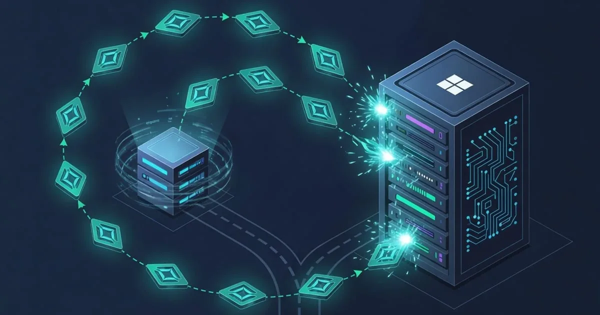 Diagram: the rand placeholder generating a unique URI per request to bypass caches
