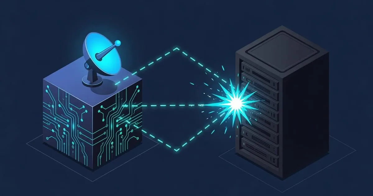 Diagram of an external agentless SNMP poller querying a server's snmpd over UDP 161 and detecting a crashed host by timeout